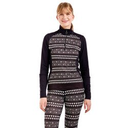 Swix Tista 1/2 Zip Mid Layer Print Top Women's in Black Print